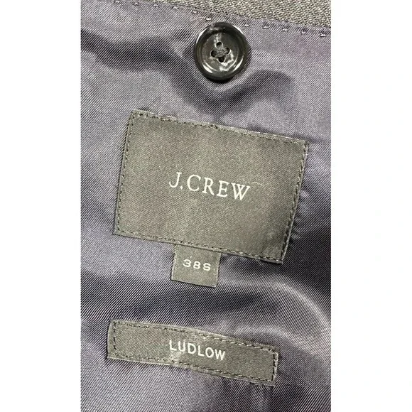J. Crew Ludlow Blazer Men’s 38S Gray Loro Piana 100% Wool Two Button Coat READ